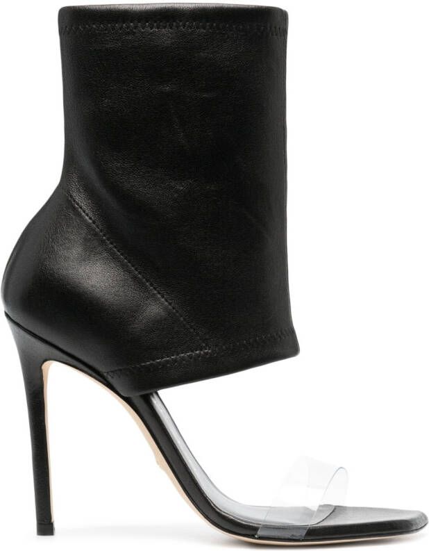 Stuart Weitzman 115mm heeled leather sandals Black