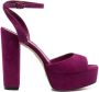 Stuart Weitzman 130mm open-toe suede sandals Purple - Thumbnail 1
