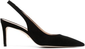 Stuart Weitzman 85mm slingback suede pumps Black
