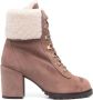Stuart Weitzman 90mm ankle lace-up fastening boots Brown - Thumbnail 1