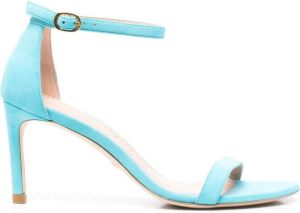 Stuart Weitzman 90mm heeled suede sandals Blue