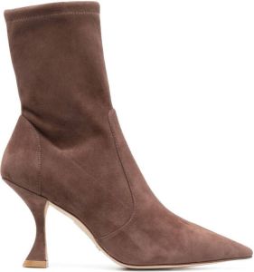 Stuart Weitzman 90mm high-heeled boots Brown