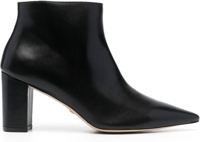 Stuart Weitzman 90mm pointed leather boots Black
