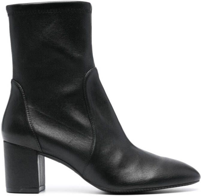 Stuart Weitzman almond-toe 65mm leather boots Black