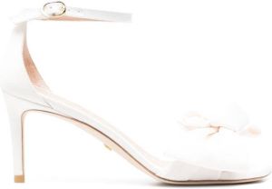 Stuart Weitzman bow-embellished 75mm heeled sandals Neutrals