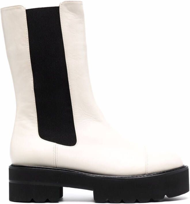Stuart Weitzman chunky leather boots Neutrals