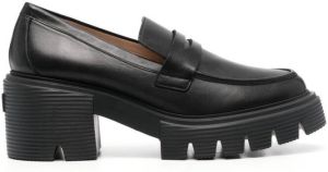Stuart Weitzman chunky-sole leather loafers Black