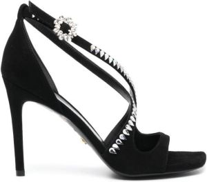 Stuart Weitzman crystal-embellished 100 sandals Black