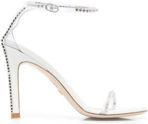 Stuart Weitzman crystal-embellished 110mm pumps White