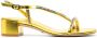 Stuart Weitzman crystal-embellished 45mm block-heel sandals Yellow - Thumbnail 1