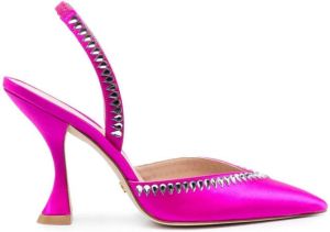 Stuart Weitzman crystal-embellished slingback 110mm pumps Pink