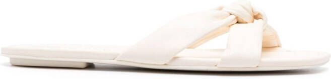 Stuart Weitzman flat-sole leather mules White
