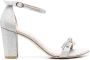 Stuart Weitzman glittered leather sandals Silver - Thumbnail 1