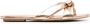 Stuart Weitzman knot-detail flat leather sandals Gold - Thumbnail 1