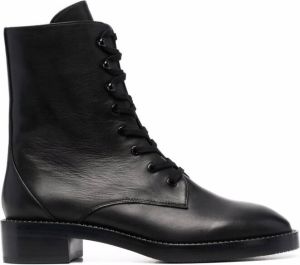 Stuart Weitzman lace-up ankle boots Black