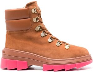 Stuart Weitzman lace-up ankle boots Brown
