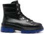 Stuart Weitzman lace-up leather boots Blue - Thumbnail 1