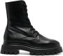 Stuart Weitzman leather lace-up boots Black - Thumbnail 1