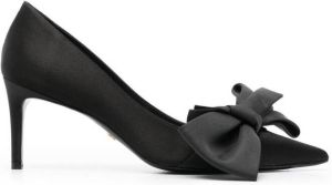 Stuart Weitzman Loveknot 75mm leather pumps Black