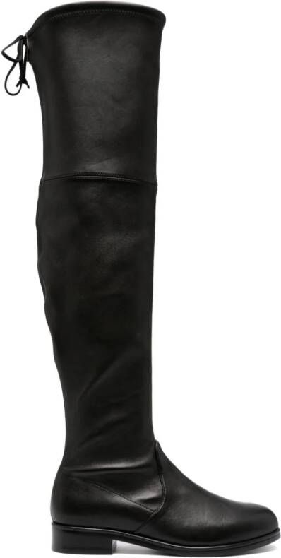 Stuart Weitzman Lowland Ultralift 50mm over-the-knee leather boots Black