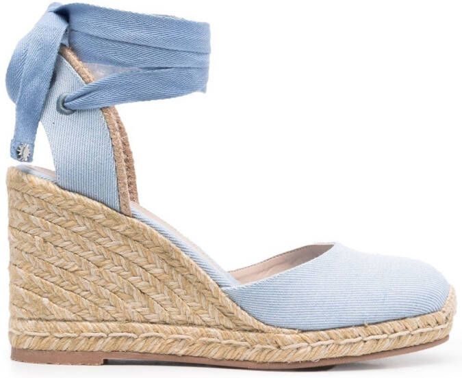Stuart Weitzman Marguerita 100mm espadrilles Blue
