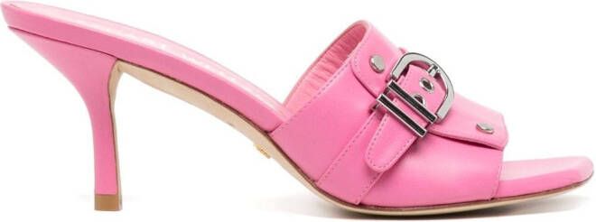Stuart Weitzman Maverick 80mm leather sandals Pink