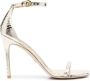 Stuart Weitzman metallic-effect snakeskin-effect sandals Yellow - Thumbnail 1