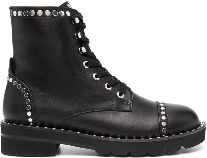 Stuart Weitzman Mila Lift studded boots Black