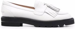 Stuart Weitzman Mila tassel loafers White