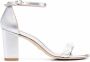 Stuart Weitzman Nearly Nude 80mm faux-pearl sandals Grey - Thumbnail 1