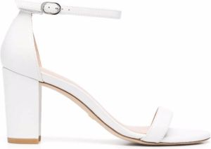 Stuart Weitzman Nearlynude 80mm block-heel sandals White