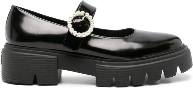 Stuart Weitzman Nolita leather Mary Jane loafers Black