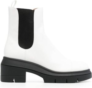 Stuart Weitzman Norah Chelsea boots White