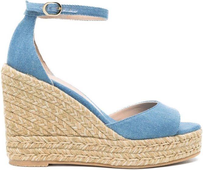 Stuart Weitzman Nudistcurve Espadrille Wedge sandals Blue