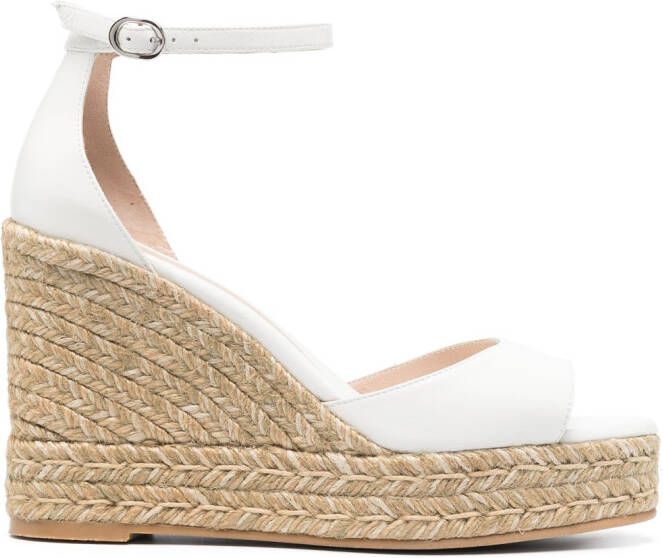 Stuart Weitzman NudistCurve wedge espadrilles White