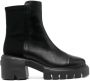 Stuart Weitzman panelled leather 75mm Chelsea boots Black - Thumbnail 1