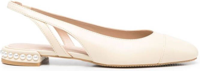 Stuart Weitzman Pearl leather slingback Neutrals