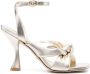 Stuart Weitzman Playa Ankle-strap 100mm Knot sandals Gold - Thumbnail 1