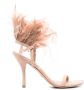 Stuart Weitzman Plume 100 feather-trimmed sandals Pink - Thumbnail 1