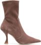 Stuart Weitzman pointed 100mm suede boots Brown - Thumbnail 1