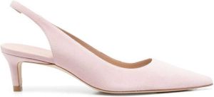 Stuart Weitzman pointed 70mm suede pumps Pink