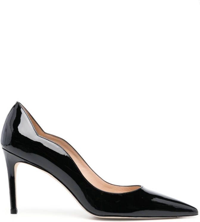 Stuart Weitzman pointed-toe leather pumps Black