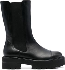 Stuart Weitzman Presley leather chunky boots Black