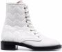 Stuart Weitzman quilted lace-up boots White - Thumbnail 1