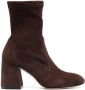 Stuart Weitzman round-toe 85mm suede boots Brown - Thumbnail 1