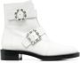 Stuart Weitzman side crystal-embellished buckle boots White - Thumbnail 1