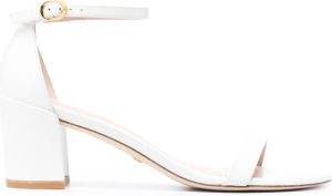 Stuart Weitzman Simple mid-heel sandals White