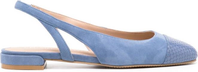 Stuart Weitzman Sleek slingback ballerina shoes Blue
