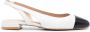 Stuart Weitzman Sleek slingback leather ballerina shoes White - Thumbnail 1