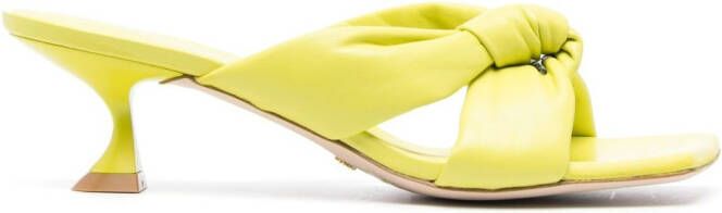 Stuart Weitzman slip-on square-toe sandals Green